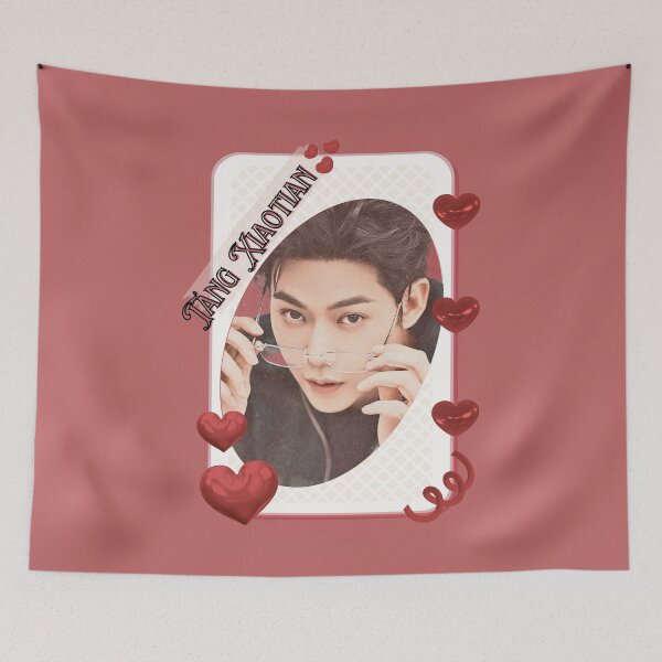 Item preview, Tang Xiaotian (唐晓天) Chinese Actor Cdrama Chinese Entertainment Card Red Aesthetic Collage Design designed and sold by AJUNICE STUDIO.