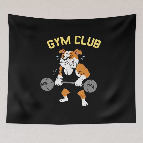 Item preview, Bulldog Gym Club – Funny Strong Dog Weightlifting Design designed and sold by YYoYY.