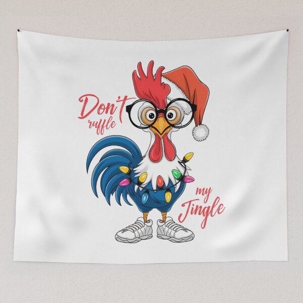 Item preview, Funny Rooster Christmas Tee | Don’t Ruffle My Jingle Holiday designed and sold by LightCoverSame.
