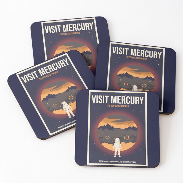 Item preview, Visit the Solar System, Mercury -- Retro-Futuristic Space Travel Poster designed and sold by WertyShop.