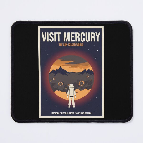 Item preview, Visit the Solar System, Mercury -- Retro-Futuristic Space Travel Poster designed and sold by WertyShop.