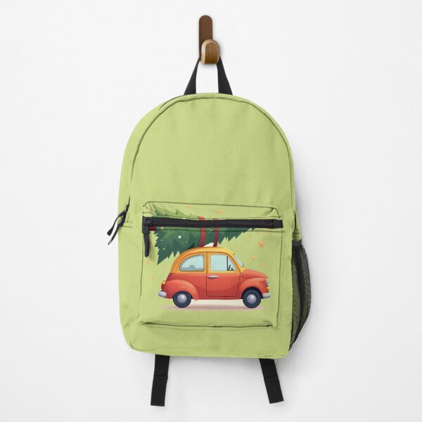Item preview, vintage red car carrying christmas tree... designed and sold by ARTYNest.store.