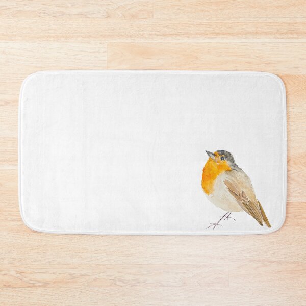 Item preview, Orange Robin Watercolor Painting Garden Bird Art 5 designed and sold by ColorandColor.