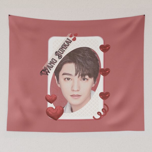 Item preview, Wang Junkai (王俊凯) (Karry Wang) Chinese Actor Cdrama Chinese Entertainment Card Red Aesthetic Collage Design designed and sold by AJUNICE STUDIO.