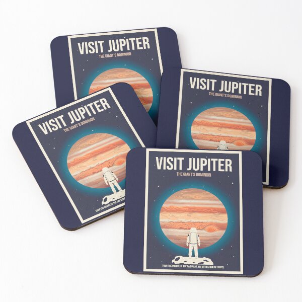 Item preview, Visit the Solar System, Jupiter -- Retro-Futuristic Space Travel Poster designed and sold by WertyShop.