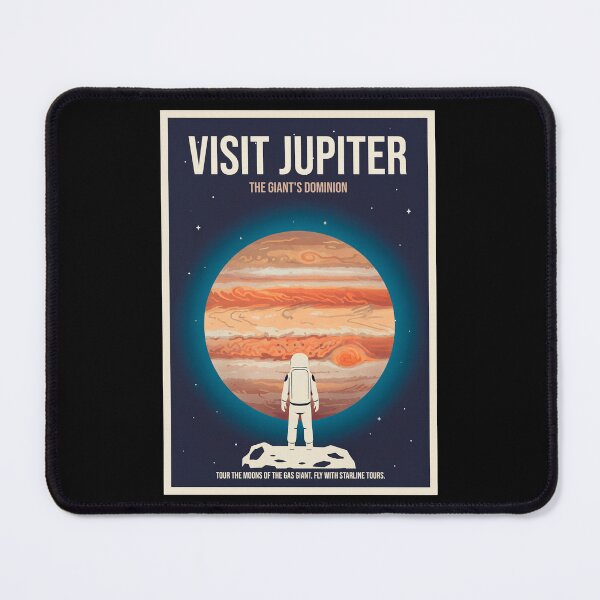 Item preview, Visit the Solar System, Jupiter -- Retro-Futuristic Space Travel Poster designed and sold by WertyShop.
