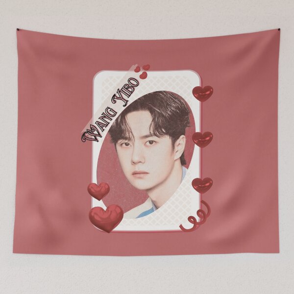 Item preview, Wang Yibo (王一博) Chinese Actor Cdrama Chinese Entertainment Card Red Aesthetic Collage Design designed and sold by AJUNICE STUDIO.