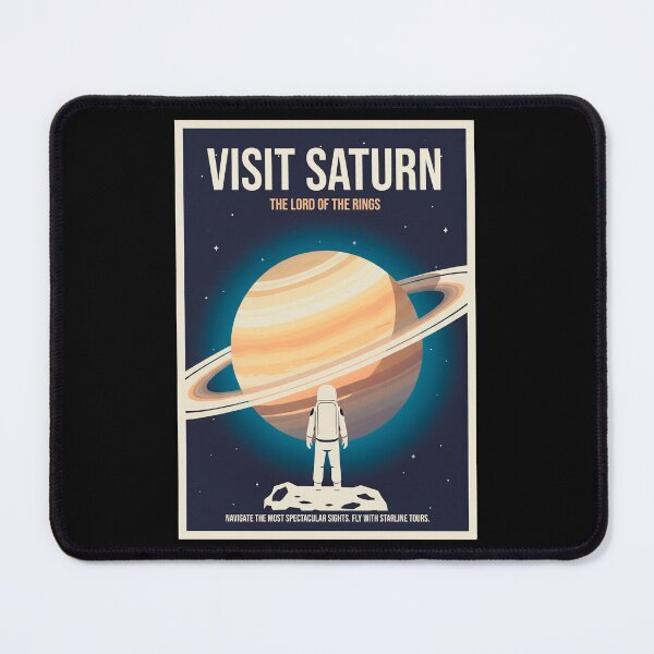Item preview, Visit the Solar System, Saturn -- Retro-Futuristic Space Travel Poster designed and sold by WertyShop.