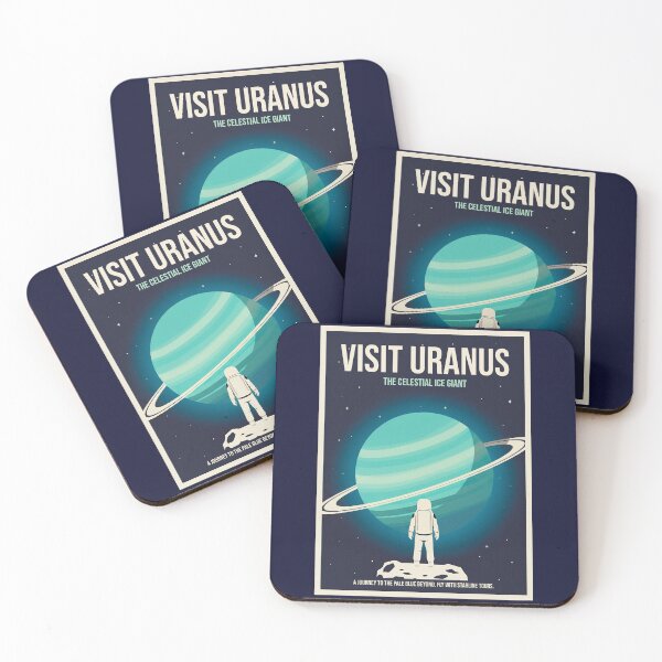 Item preview, Visit the Solar System, Uranus-- Retro-Futuristic Space Travel Poster designed and sold by WertyShop.