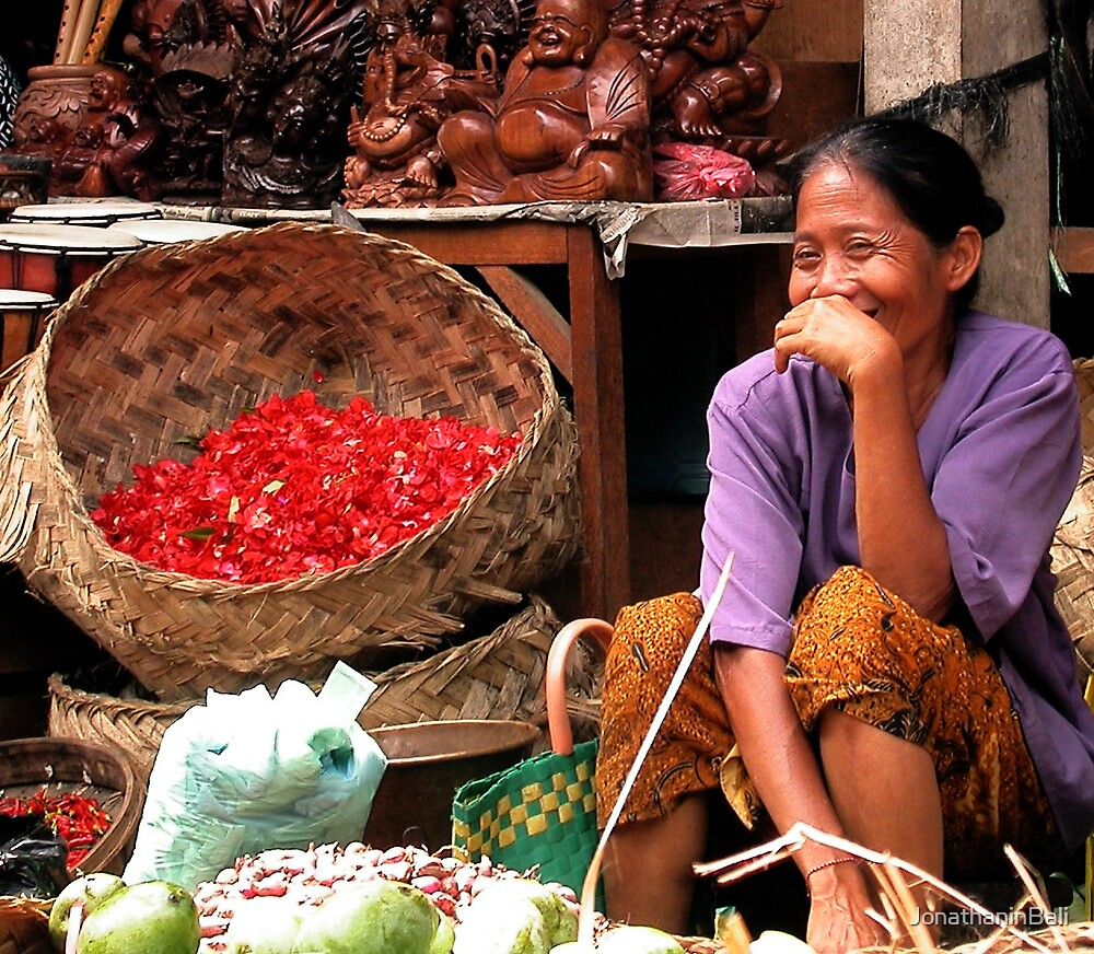 "Lady in Ubud Market, Bali" by JonathaninBali Redbubble