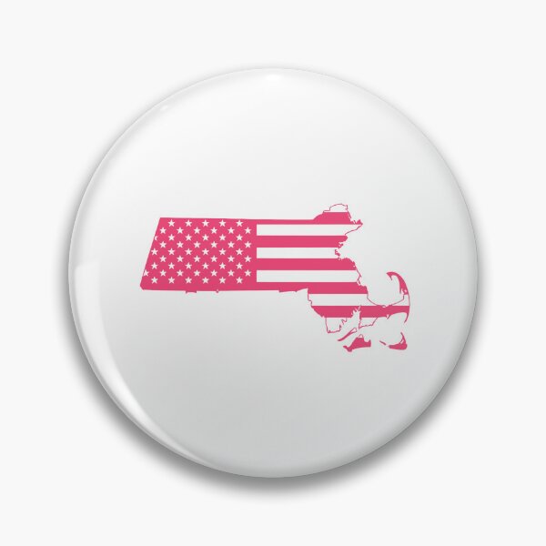 Item preview, Massachusetts USA Flag Silhouette – Stars and Stripes State Outline designed and sold by Paper Drip.