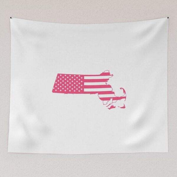 Item preview, Massachusetts USA Flag Silhouette – Stars and Stripes State Outline designed and sold by Paper Drip.