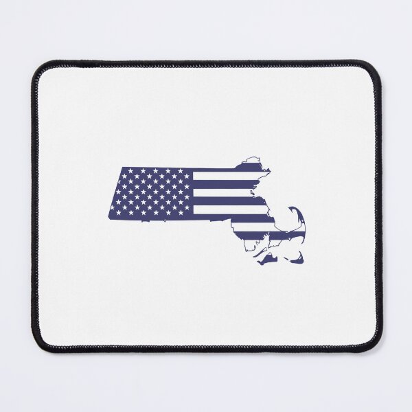 Item preview, Massachusetts USA Flag Silhouette – Stars and Stripes State Outline designed and sold by Paper Drip.