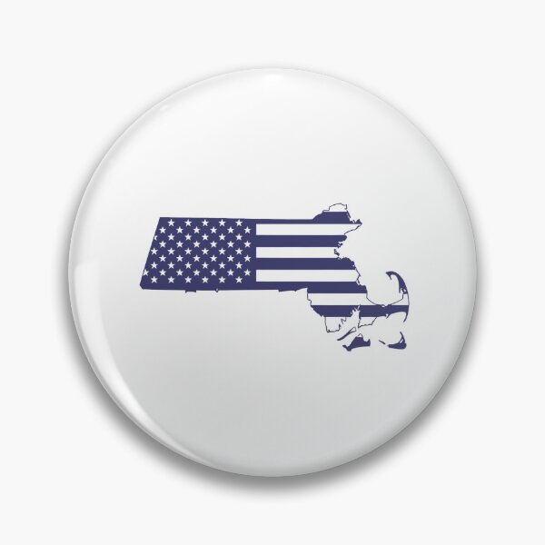 Item preview, Massachusetts USA Flag Silhouette – Stars and Stripes State Outline designed and sold by Paper Drip.