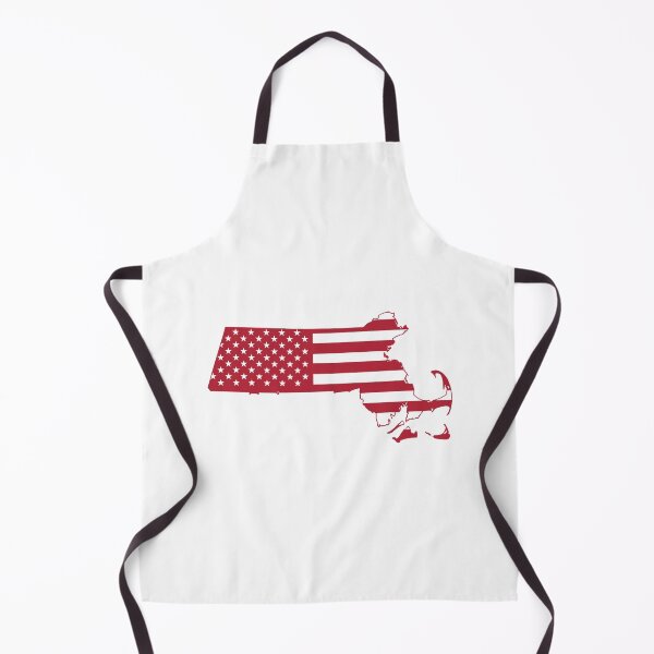 Item preview, Massachusetts USA Flag Silhouette – Stars and Stripes State Outline designed and sold by Paper Drip.