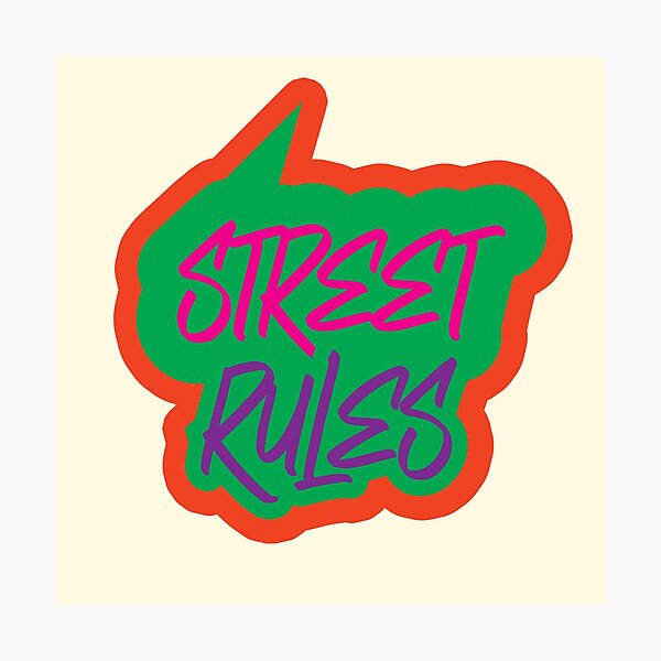Item preview, Street Rules Graffiti Urban Style Art designed and sold by CharlottePlaceArt.