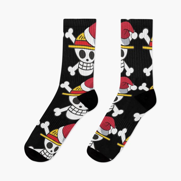Item preview, Straw Hat Inspired Christmas Logo – Pirate Symbol with Santa Hat designed and sold by T-Chou.