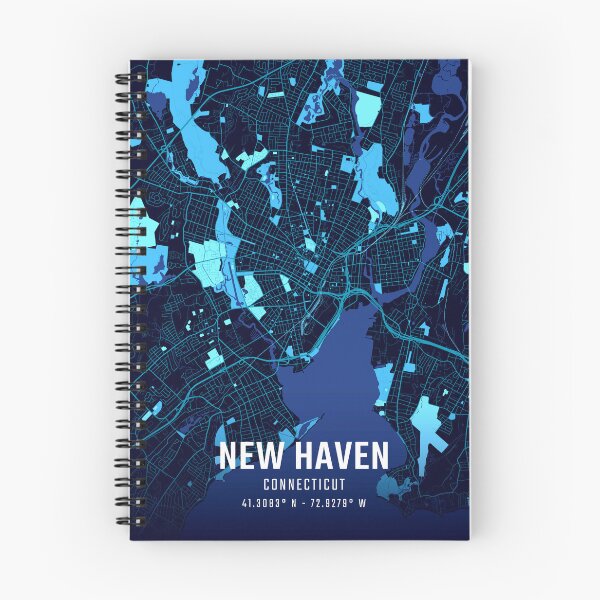 Item preview, New Haven Midnight City Map designed and sold by HomeLivingCo.
