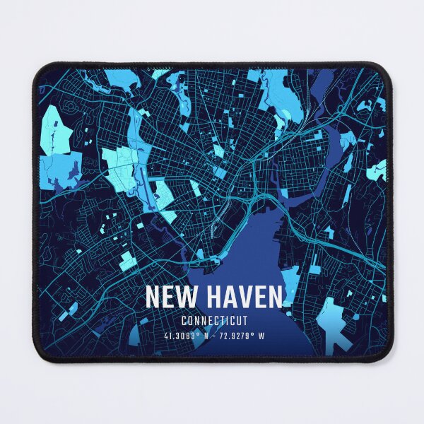 Item preview, New Haven Midnight City Map designed and sold by HomeLivingCo.