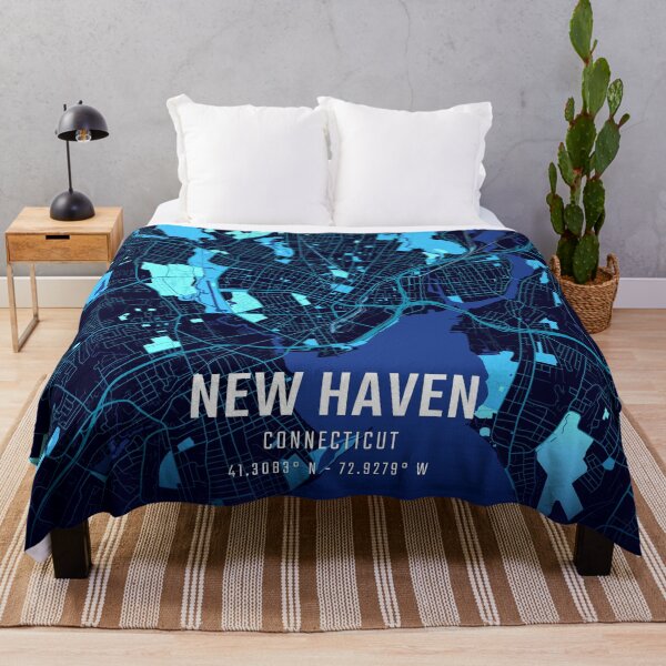 Item preview, New Haven Midnight City Map designed and sold by HomeLivingCo.