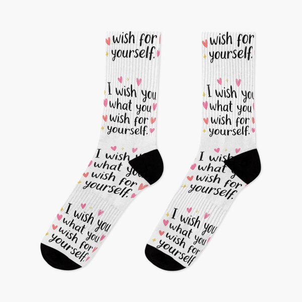 Item preview, I Wish You What You Wish For Yourself | Cute Soft Aesthetic Quote designed and sold by DabrowskiDesign.