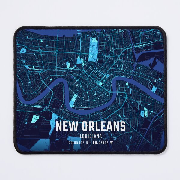 Item preview, New Orleans Midnight City Map designed and sold by HomeLivingCo.