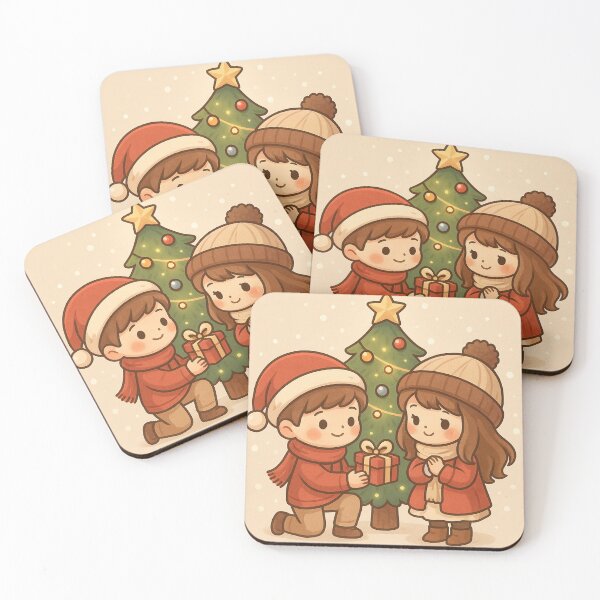 Item preview, Cute Christmas Couple Giving Gifts designed and sold by Sadia  Jannat.