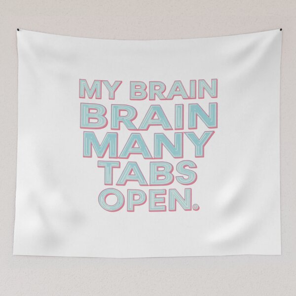 Item preview, Funny Relatable Distracted Quote Bright Typography designed and sold by Vallentinez.