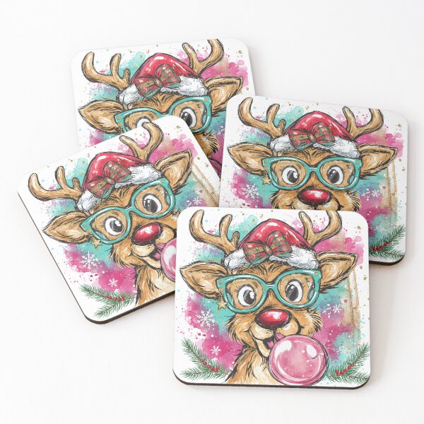 Item preview, Whimsical Reindeer Blowing a Bubble designed and sold by PixelExpressStudio.