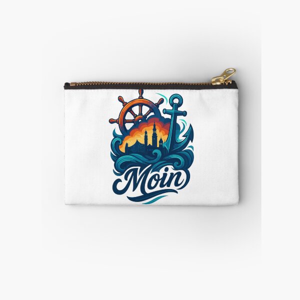 Item preview, Hamburg Moin City Silhouette Anchor Steering Wheel Harbor Gift designed and sold by Pineapple-Tree.