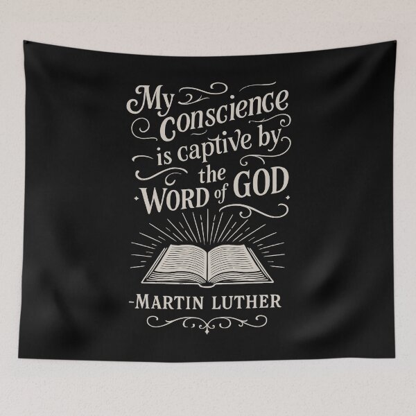 Item preview, Reformed Theology Quote Martin Luther Bible Scripture Design designed and sold by Glory After Tears.