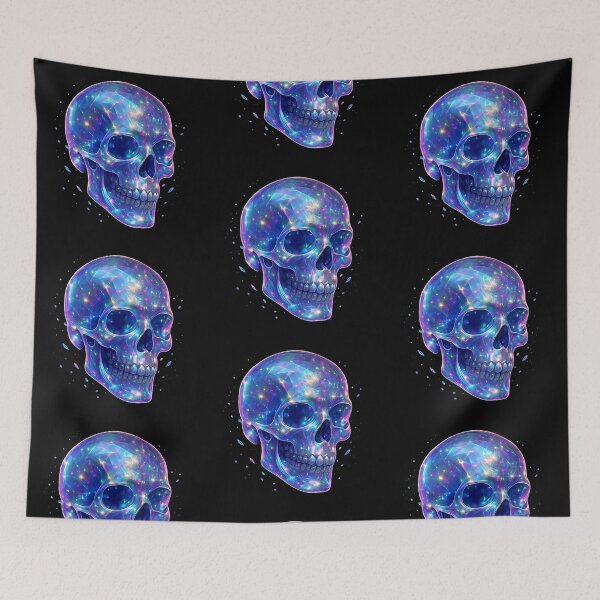 Item preview, Iridescent Mother-of-Pearl Skull with Filigree designed and sold by LaNadaYFundante.