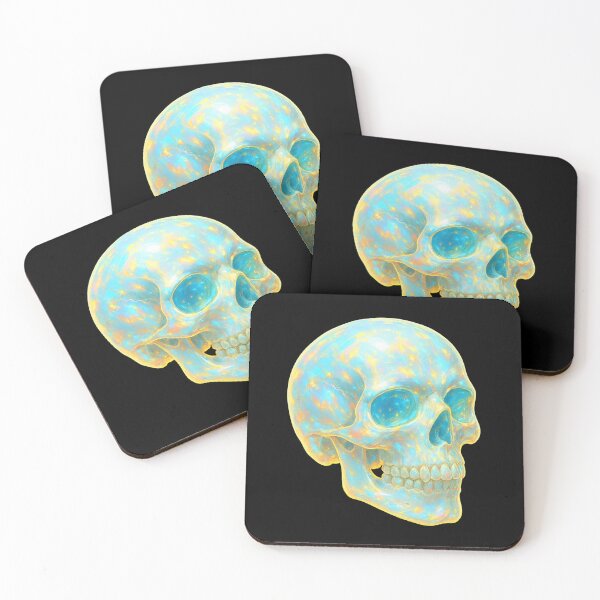 Item preview, Bioluminescent Skull with Mushrooms and Moss designed and sold by LaNadaYFundante.