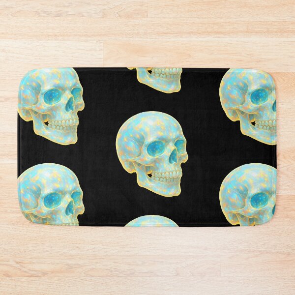 Item preview, Bioluminescent Skull with Mushrooms and Moss designed and sold by LaNadaYFundante.