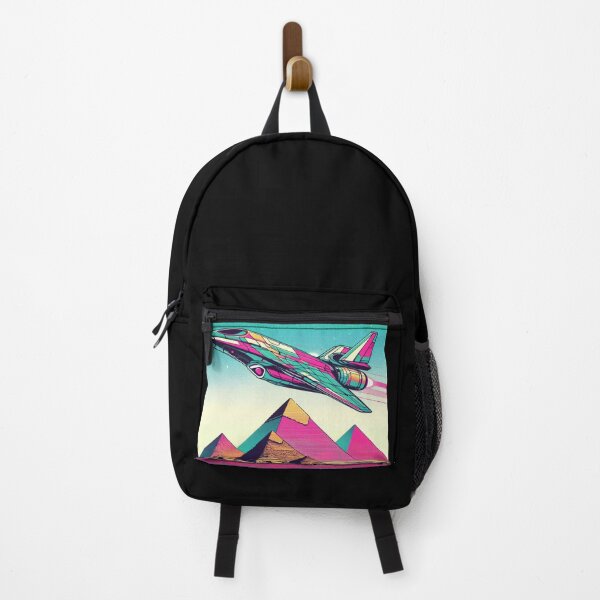 Item preview, "Neon Voyage Over Ancient Pyramids" designed and sold by Dogandesighn.