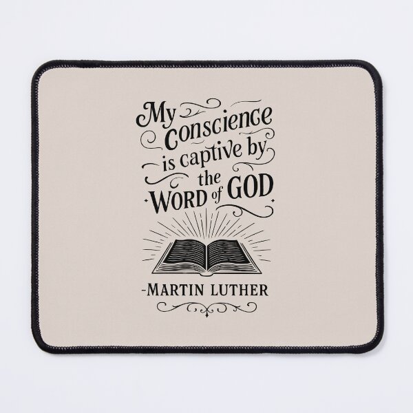 Item preview, Reformed Theology Quote Martin Luther Bible Scripture Design - Black Lettering designed and sold by Glory After Tears.