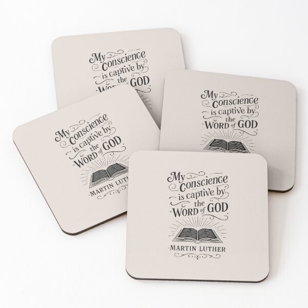 Item preview, Reformed Theology Quote Martin Luther Bible Scripture Design - Black Lettering designed and sold by Glory After Tears.