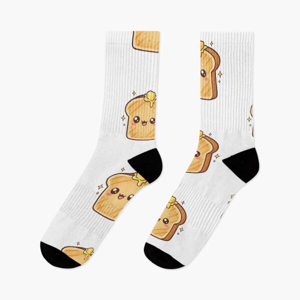 Item preview, Kawaii toast with butter pats | Cute breakfast foodie design designed and sold by DarkNight9.