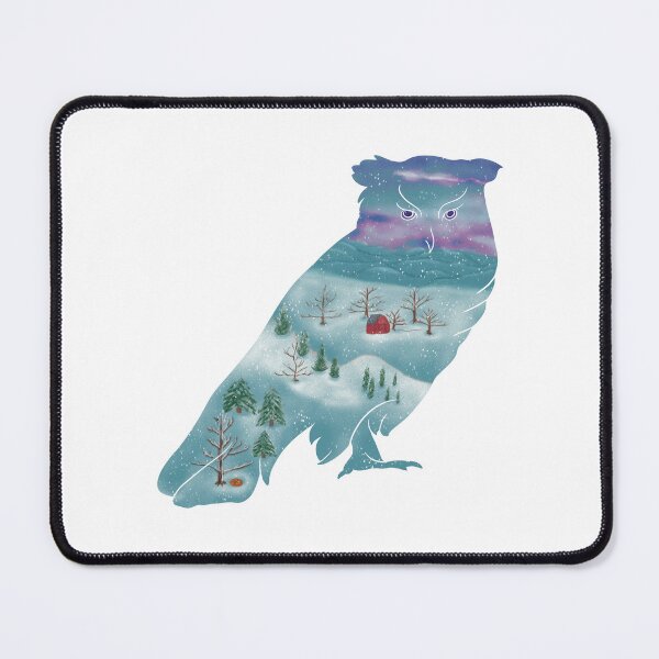 Item preview, Blueridge Owl in Snowy Sunset | Ice Blue | Quiet Magic of Nature Winter Series designed and sold by Winooski Designs.
