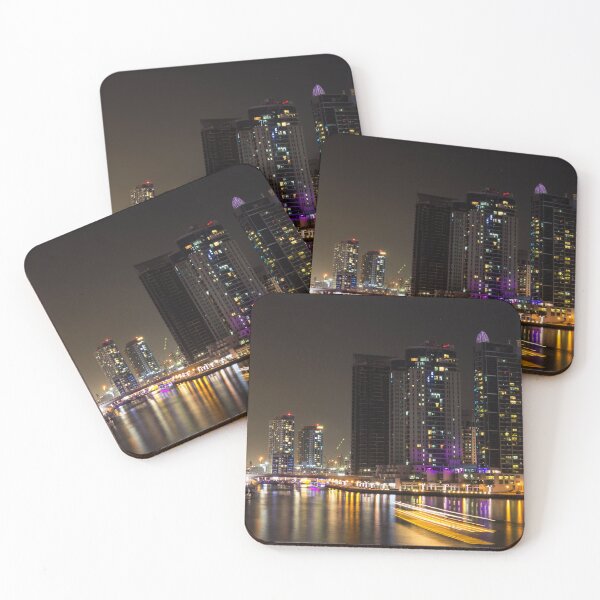 Item preview, Marina Glow: Reflections and Skyscrapers in Dubai at Night designed and sold by Greysline.