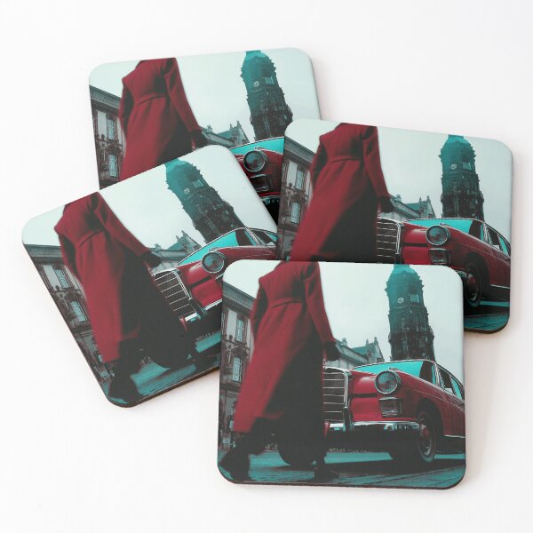 Item preview, Lady in red in London - glamorous fashion portrait designed and sold by KsaveraArt.