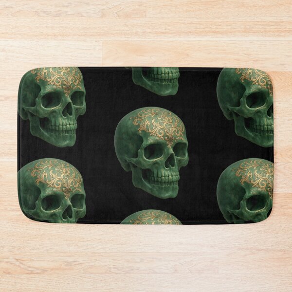 Item preview, Ebony Carved Skull with Turquoise Inlays designed and sold by LaNadaYFundante.