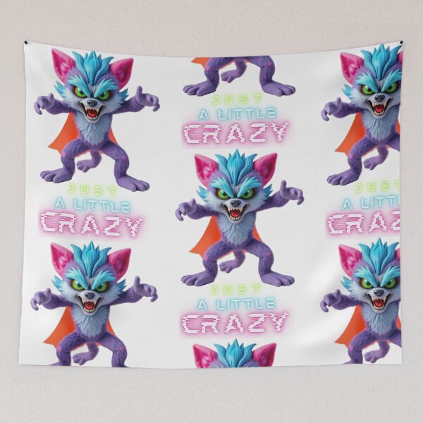 Item preview, cute psycho monster with slogan designed and sold by Mickey-Inc.