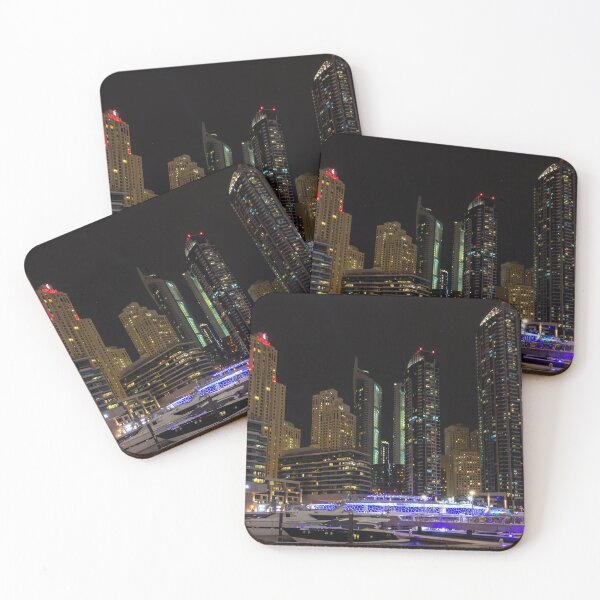 Item preview, Yachts and Towers: Night at the Dubai Marina Docks designed and sold by Greysline.