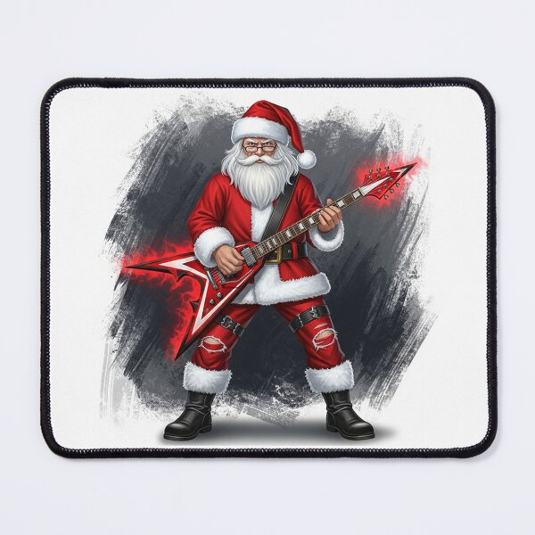 Item preview, Rockstar Santa Claus with Electric Guitar – Bold and Rebellious Christmas Art designed and sold by PixelVibe782.