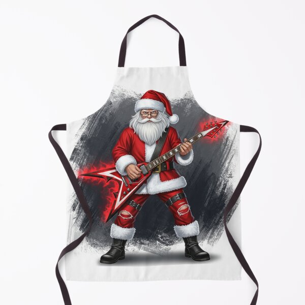 Item preview, Rockstar Santa Claus with Electric Guitar – Bold and Rebellious Christmas Art designed and sold by PixelVibe782.