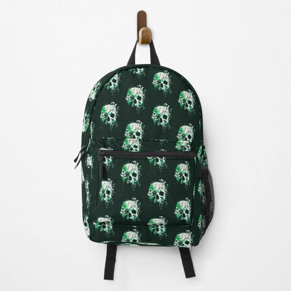 Item preview, Floral Skull Illustration with Green Vines and Blossoms designed and sold by CreativeLarysa.