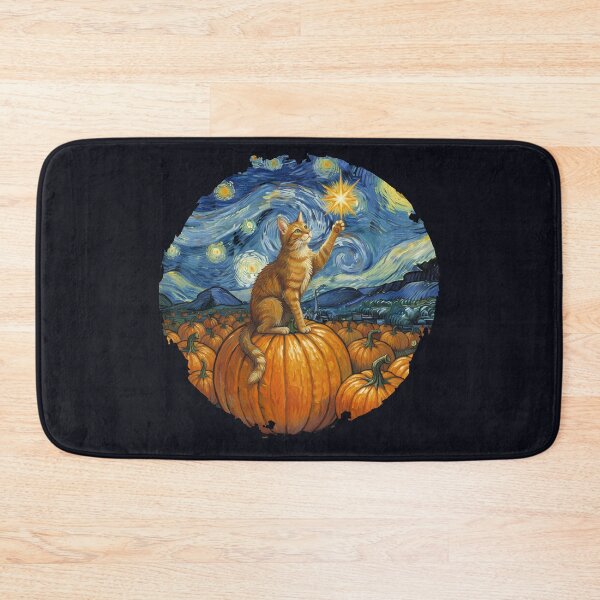 Item preview, Starry night, Cats in the Pumpkin Patch, meow sterious night, skull and Halloween, autumn, Black Cat Witch, Pumpking Purrs, Spooky Season Halloween designed and sold by Collagedream.