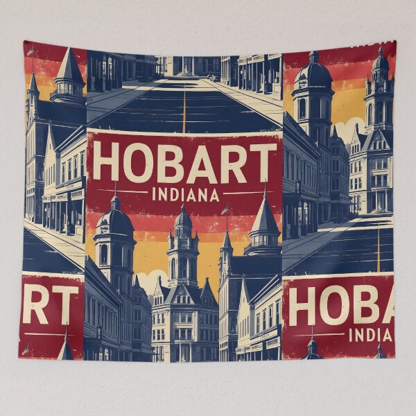 Item preview, Hobart Indiana 1950s USA Vintage Travel Tourism designed and sold by TravelersGems.