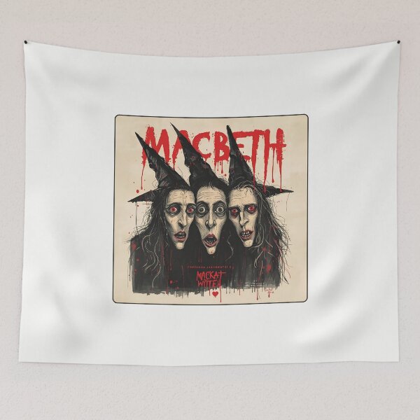 Item preview, 'Macbeth' by William Shakespeare. "In thunder, lightning, or in rain?" designed and sold by Filologica.